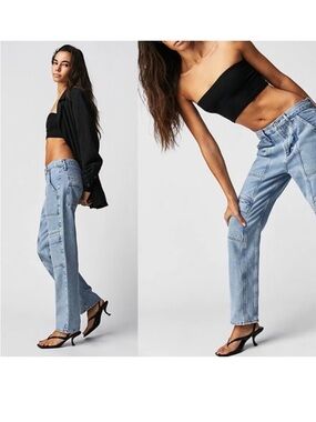 AGOLDE Light Blue Straight-Leg Cooper Jeans